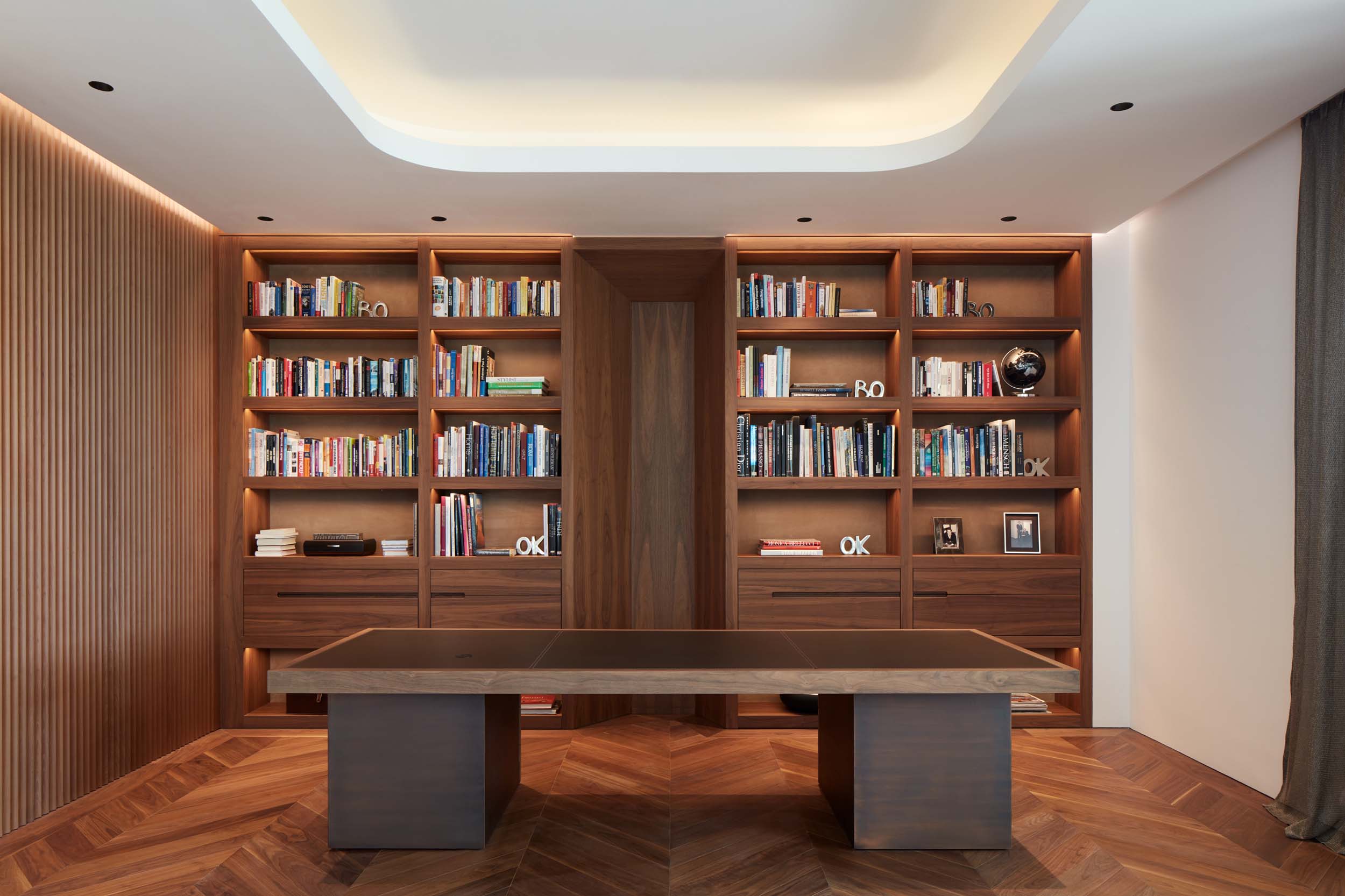 Custom made luxury library in Dubai.